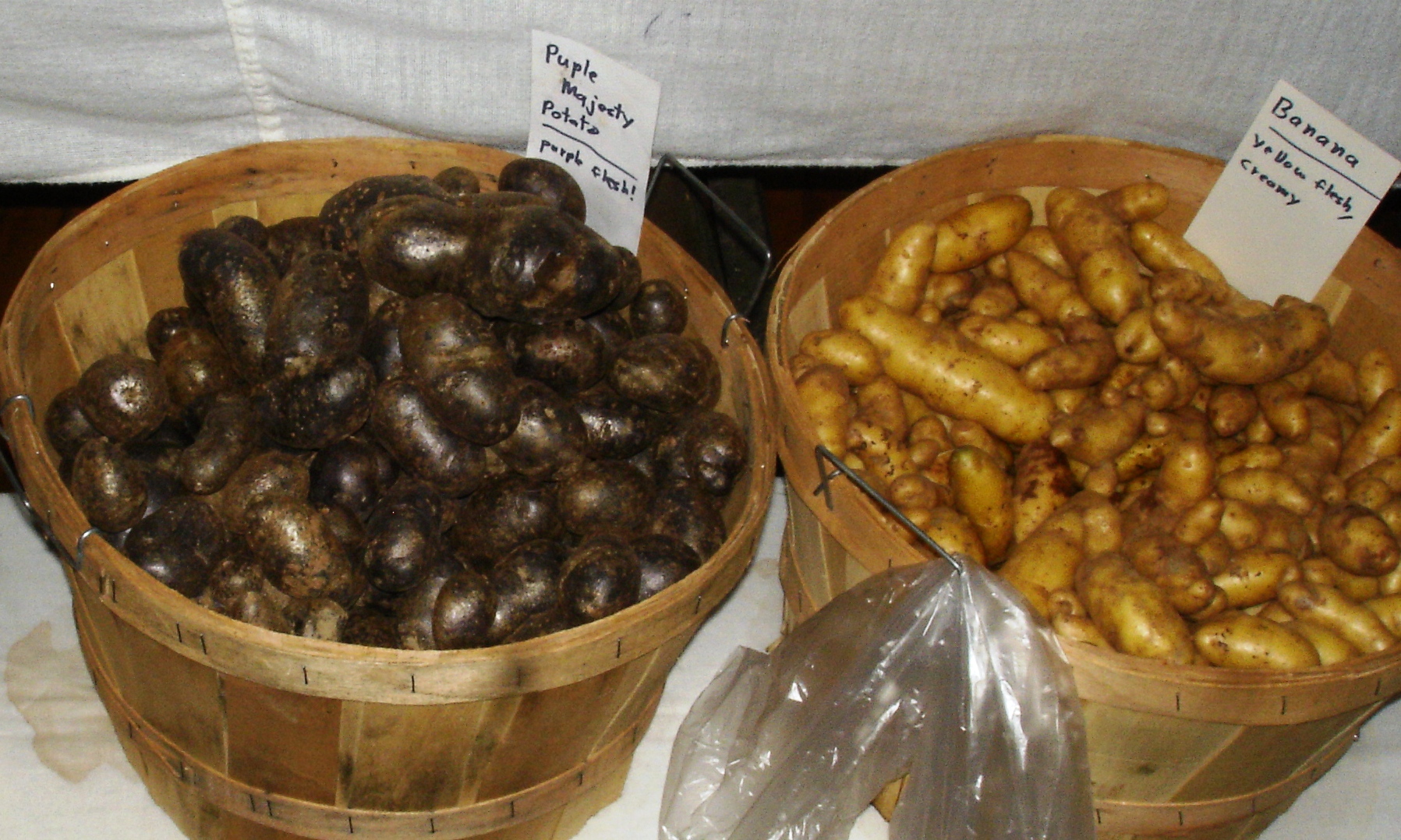 Potatoes at winter market